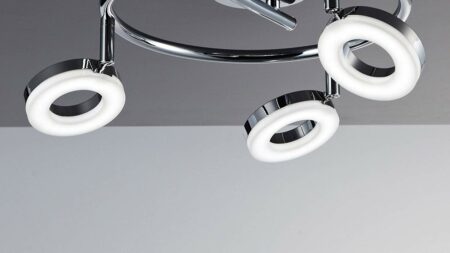 LED Lámpara de techo moderna I Foco en forma de espiral incl. 3×4,5W bombillas