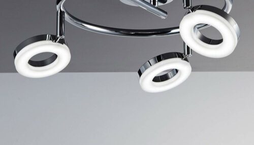 LED Lámpara de techo moderna I Foco en forma de espiral incl. 3×4,5W bombillas